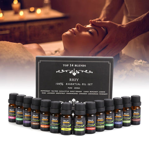 14pcs 10ml Essential Oils For Aromatherapy Diffusers Pure Essential Oils Relieve Stress For Organic Body Massage Relax Skin Care
