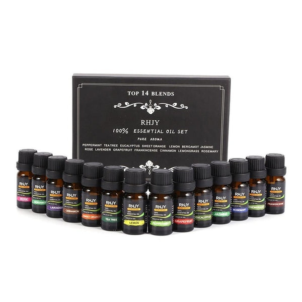 14pcs 10ml Essential Oils For Aromatherapy Diffusers Pure Essential Oils Relieve Stress For Organic Body Massage Relax Skin Care