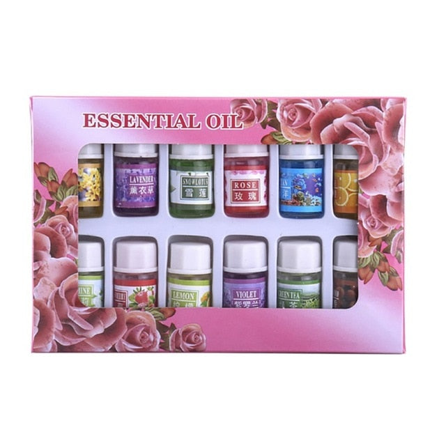 Oils 36Pcs/Set Water-soluble Essential Oil 12 Kind 3ML Fragrance Aromatherapy Oil Natural Spa Oil Relieve Stress Body Care Oil