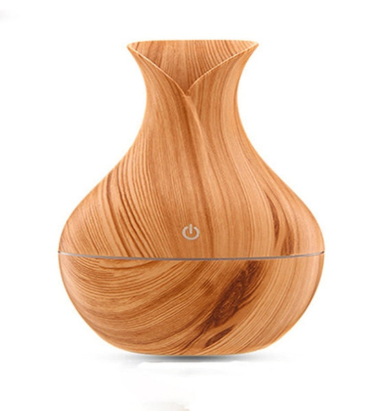 Air humidifier usb aroma diffuser mini wood grain ultrasonic atomizer aromatherapy essential oil diffuser for home office