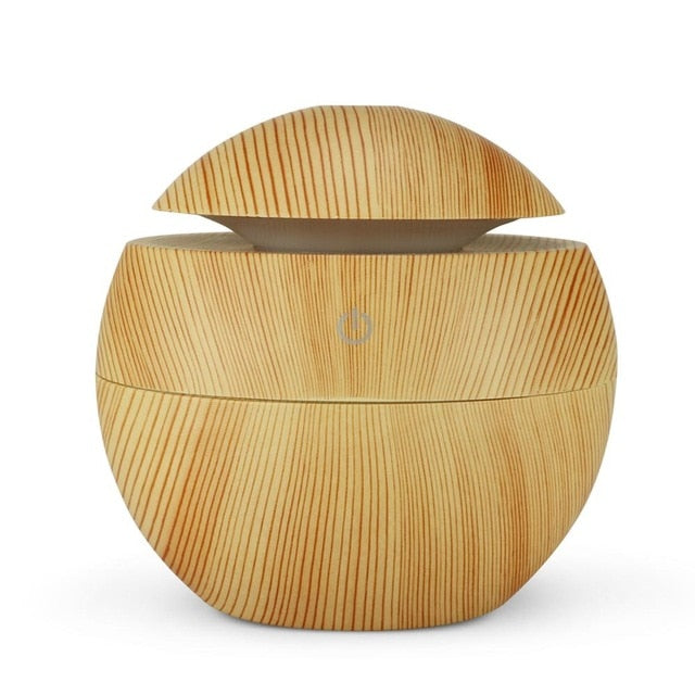 NMT-036 7 Colors Change LED Night light USB Aroma Air Humidifier Essential Oil Diffuser Wood Grain Ultrasonic Cool Mist Maker