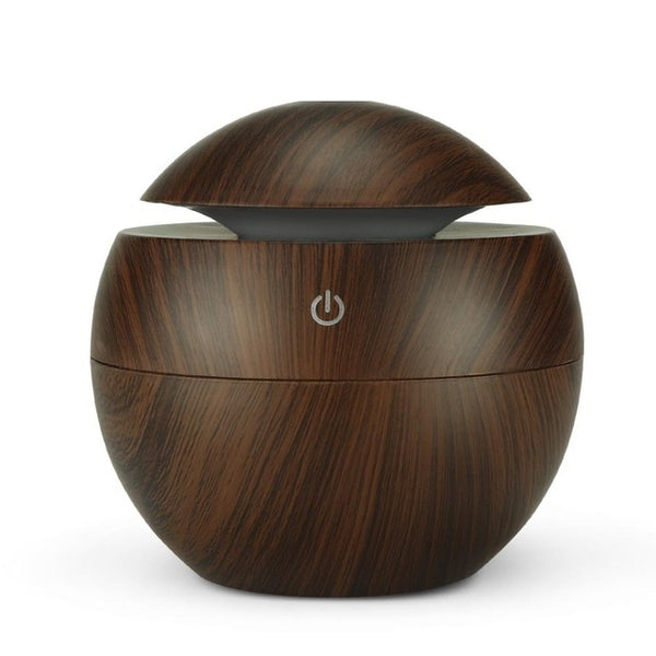 NMT-036 7 Colors Change LED Night light USB Aroma Air Humidifier Essential Oil Diffuser Wood Grain Ultrasonic Cool Mist Maker