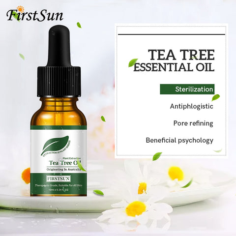 Pure Organic Tree Tea Essential Oils Moisturizing Massage Oil Control Fade Acne Scar Removal Cystic Treatment Blackhead Pore