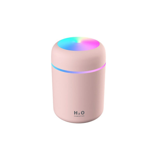 300ML White Mini Air Humidifer Aroma Essential Oil Diffuser with Romantic Lamp USB Mist Maker Aromatherapy Humidifiers for Home
